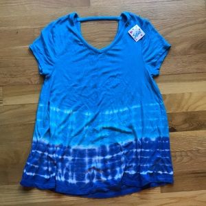 Justice Girls Blue Tie Dye Top